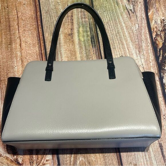 KATE SPADE Grand Street Colorblock Lydia hand bag tote bag tan black - Picture 2 of 16